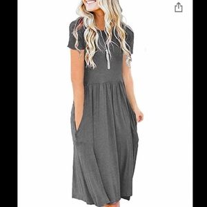 Auselily Empire Waisted Pleated Flare Dress